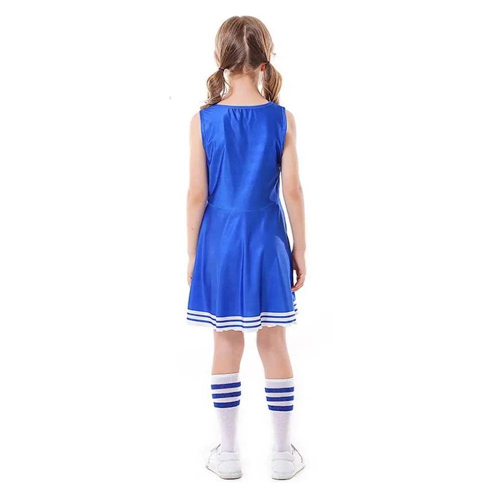 School Cheerleading Uniform Costume Cheerleader Party Dress Halloween Outfit Dress Up For Girls - zzcosplay