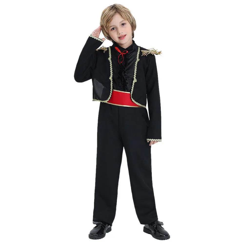 Spanish Matador Flamenco Dance Exotic Kids Cosplay Costume - zzcosplay