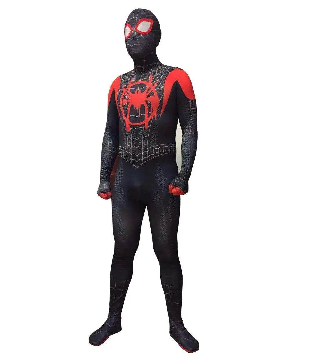 Spider man Into The Spider-Verse Bodysuit Miles Morales Costume Adult Kids - zzcosplay