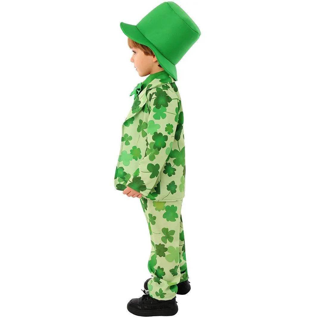 St. Patrick's Day Four Leaf Clover Kids Party Suit Cosplay Costumes - zzcosplay