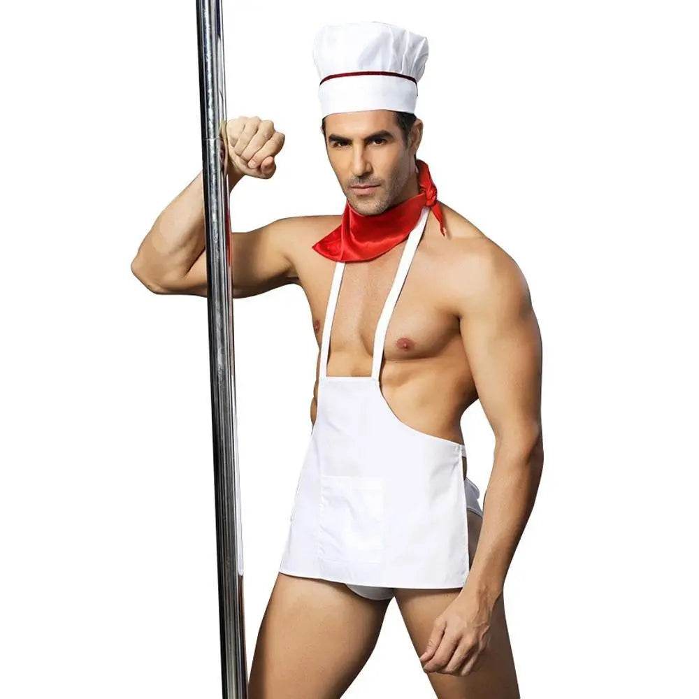 Stag Do Party Fancy Dress Costume Chef Servant For Men - zzcosplay