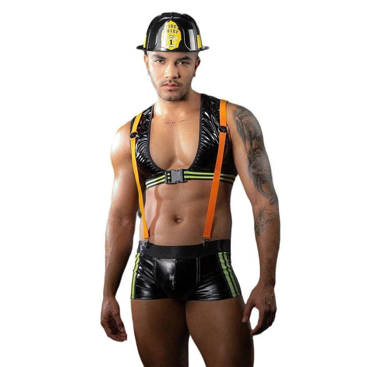 Stag Do Party Firemen Fancy Dress Costume Outfit Night Club Bar For Men - zzcosplay