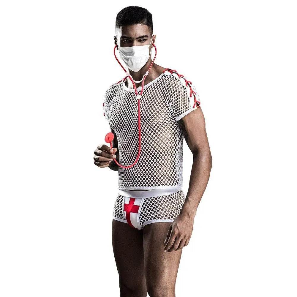 Stag do White Doctor Party Costume Nightclub Uniform - zzcosplay