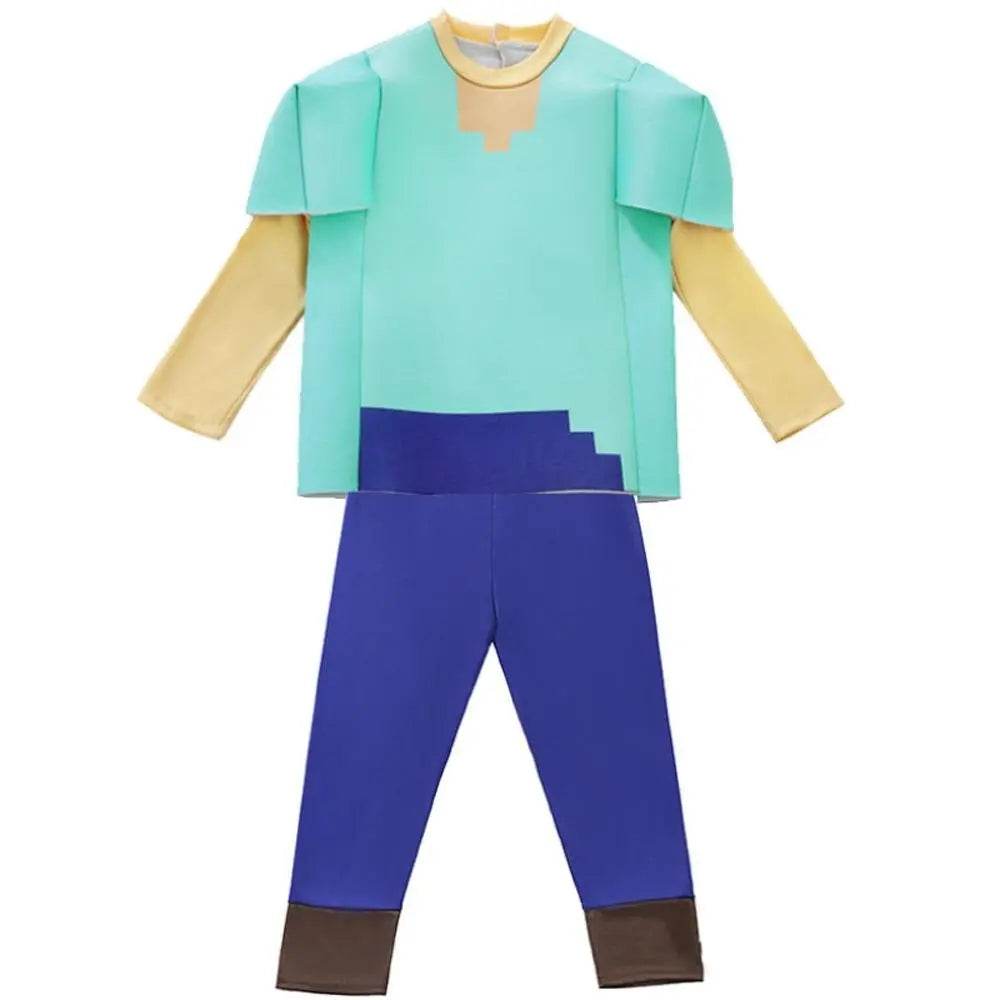 Steve Costume Minecraft Herobrine Notch Alex Cosplay Stage Game Costumes Suits For Kids - zzcosplay