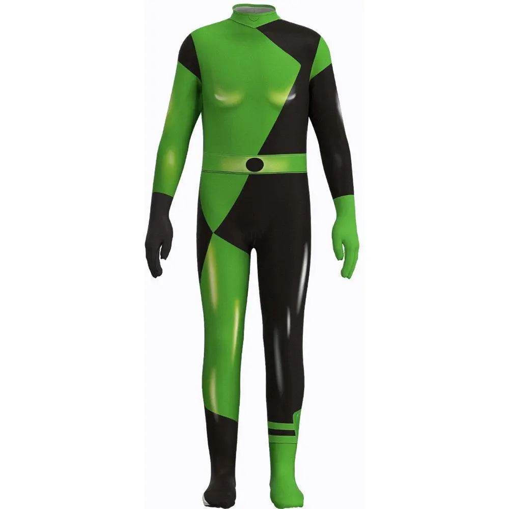 The Adventures of Kid Danger Costume Kim Possible Shego Superhero Halloween Jumpsuit - zzcosplay