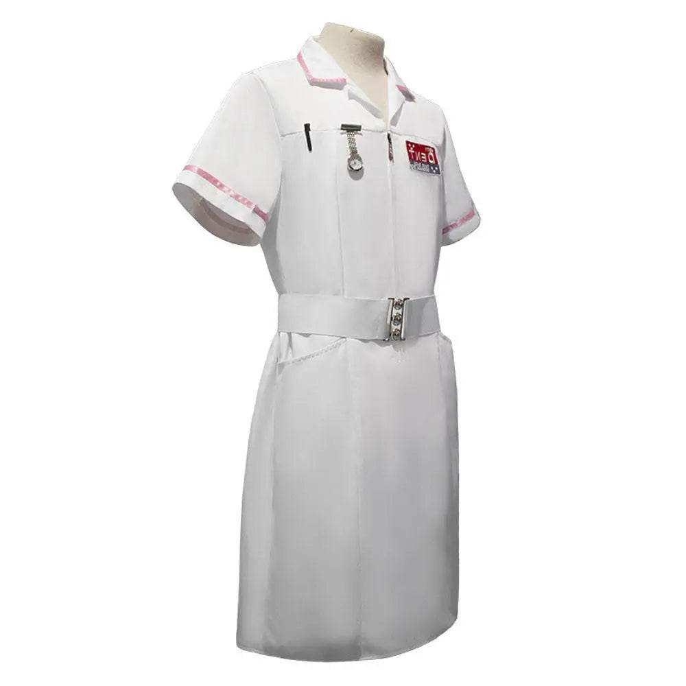 The Dark Knight Joker Cosplay Costume Nurse Uniform Set Adult Halloween Dress Set - zzcosplay