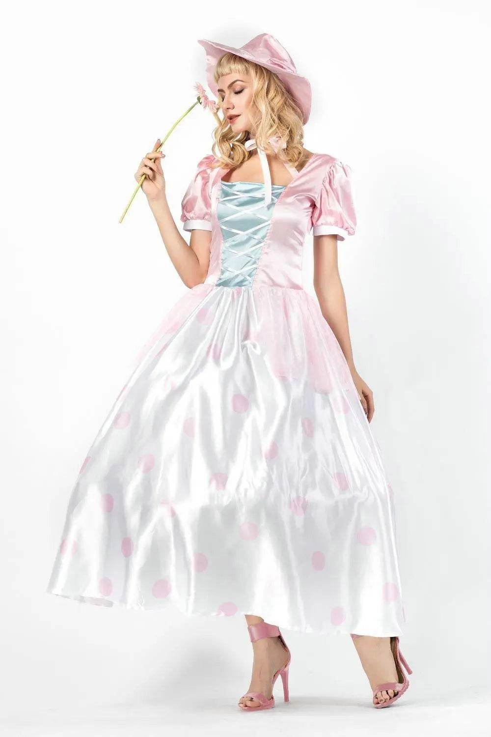 Toy Story 4 Adult Little Bo Peep Costume Cosplay Women Dress Halloween - zzcosplay