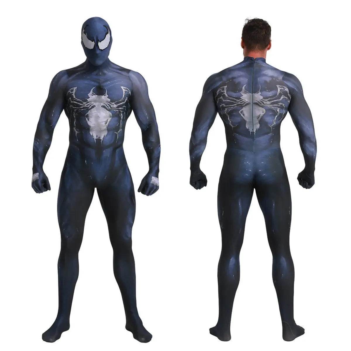 Venom Symbiote Eddie Brock Costume Spider Man Cosplay Jumpsuit For Adult kids - zzcosplay