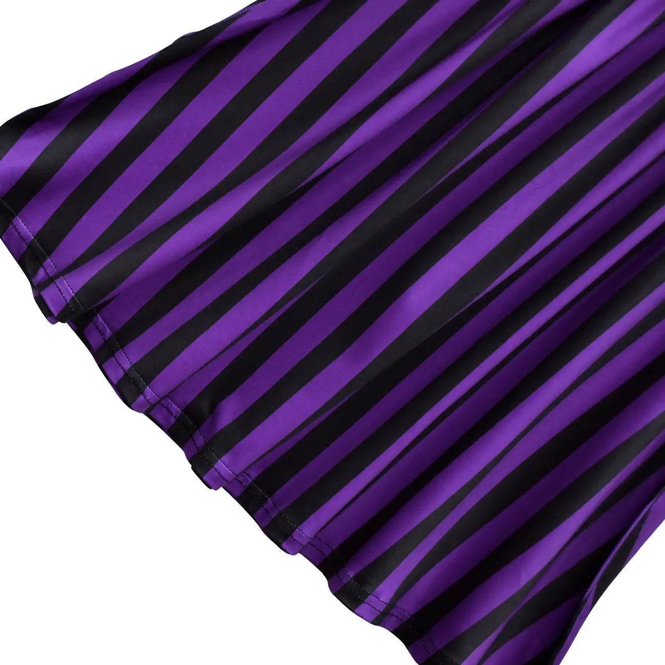 Wednesday Costume The Addams Family Cosplay Striped Dress For Kids - zzcosplay