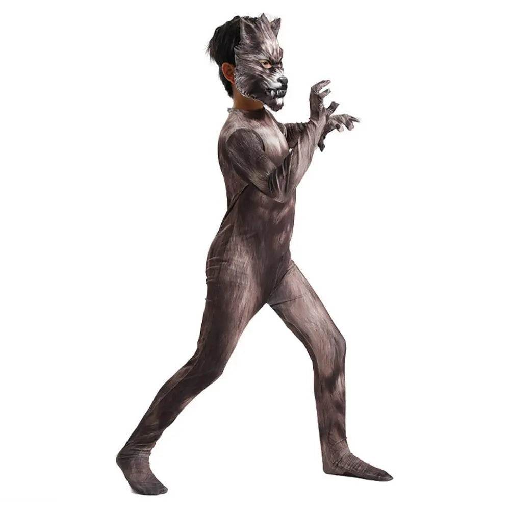 Werewolf Kid costume scary Halloween 3D Zentai Bodysuit - zzcosplay