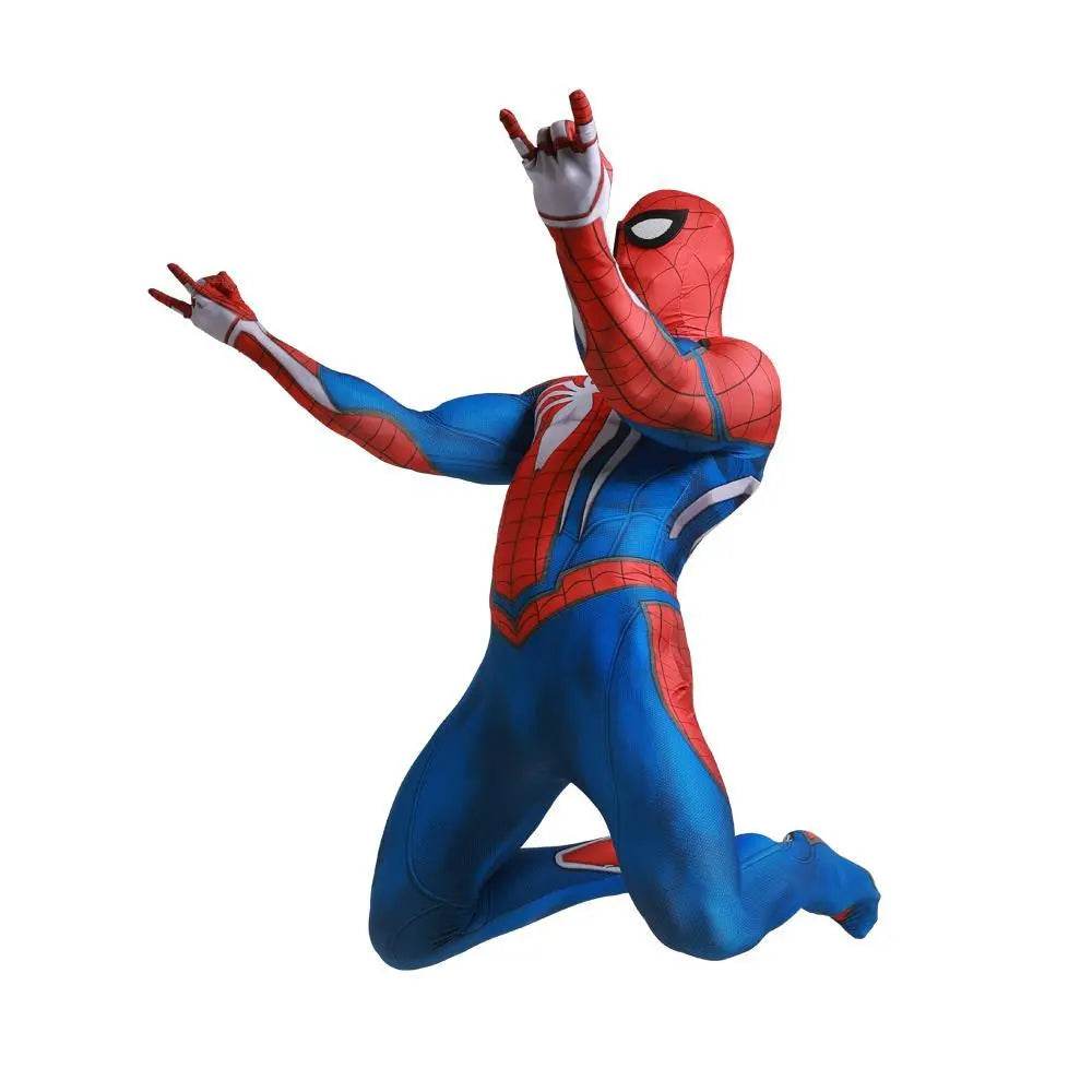 White Spider-Man PS5 PS4 Game Costume Cosplay Zentai Jumpsuit Halloween Party for Adult and kids - zzcosplay