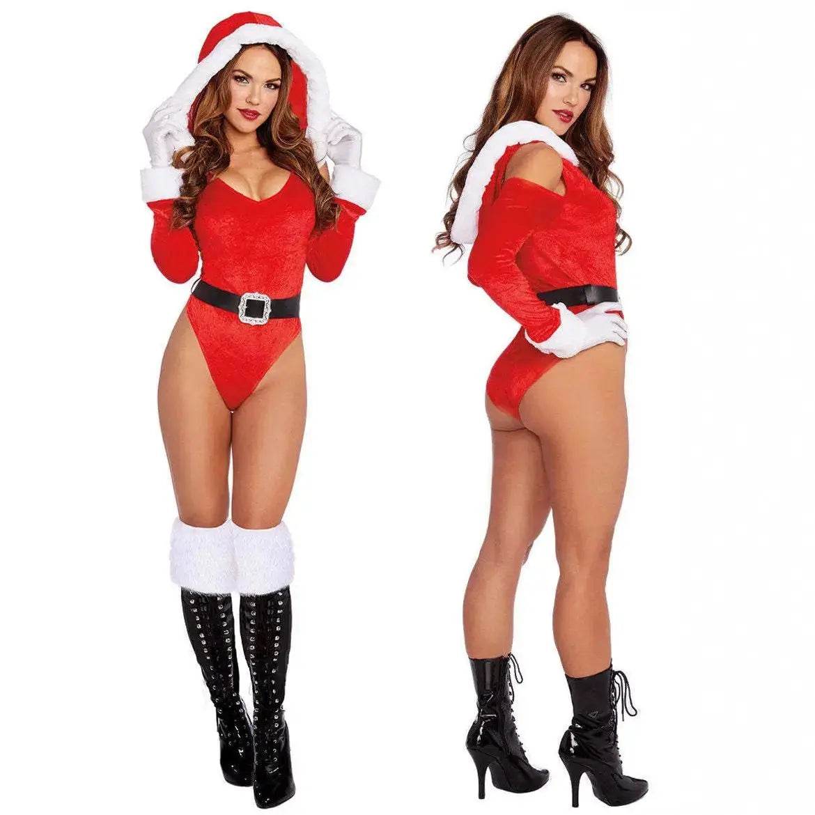 Women's Santa's Helper Jumpsuit Christmas Costumes - zzcosplay