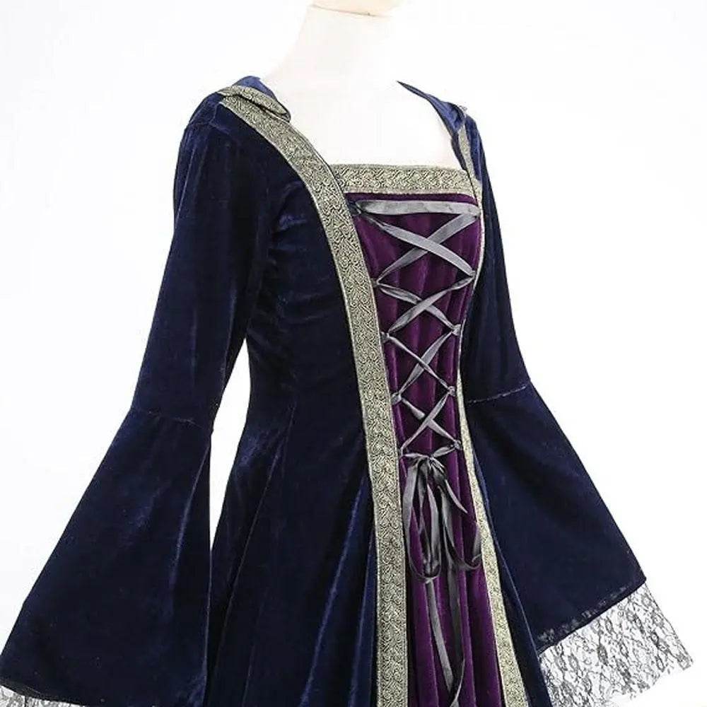 Womens Medieval Renaissance Costume Plus Size Medieval Role Play Dress - zzcosplay