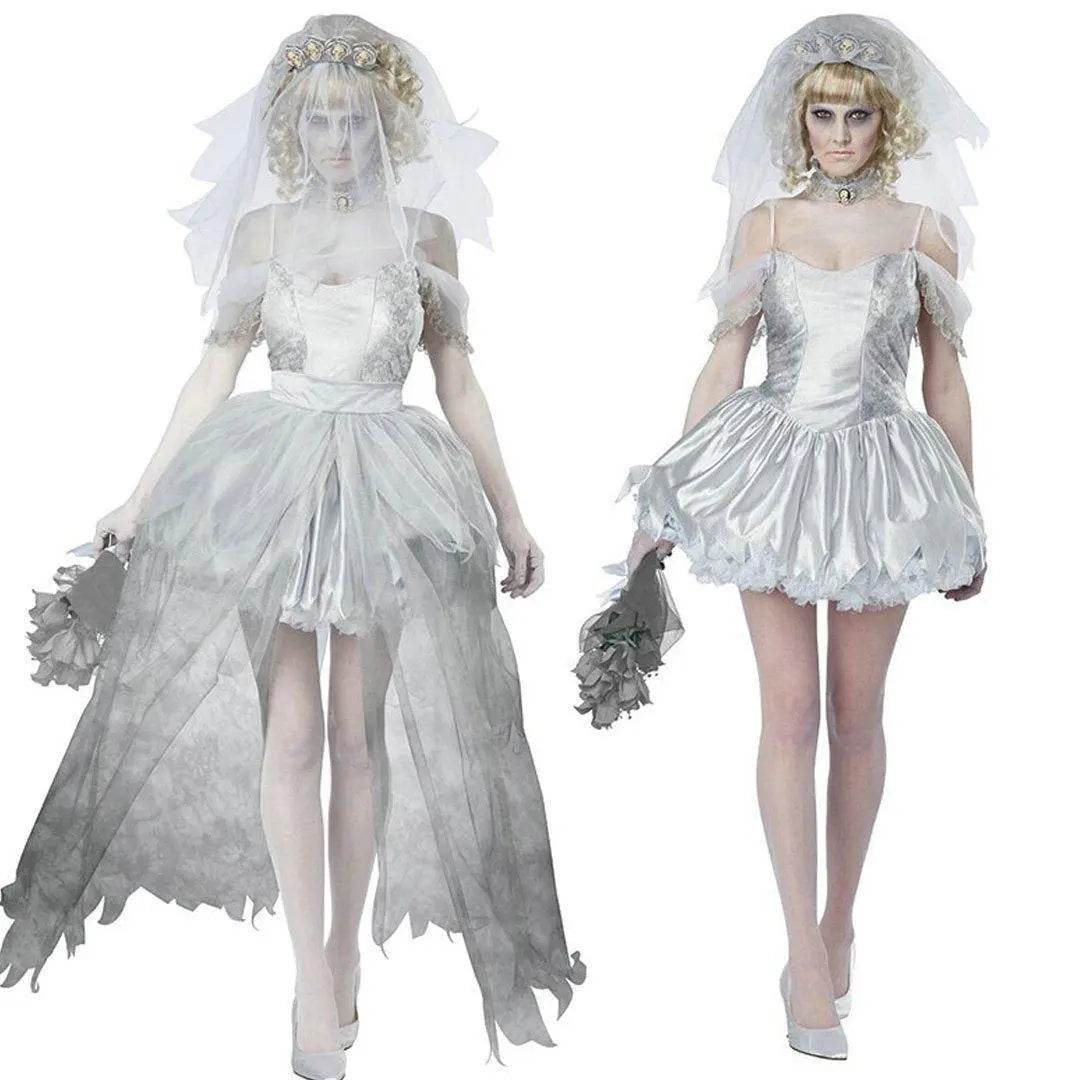 Zombie Bride Dress Fancy Dress Costume Halloween - zzcosplay