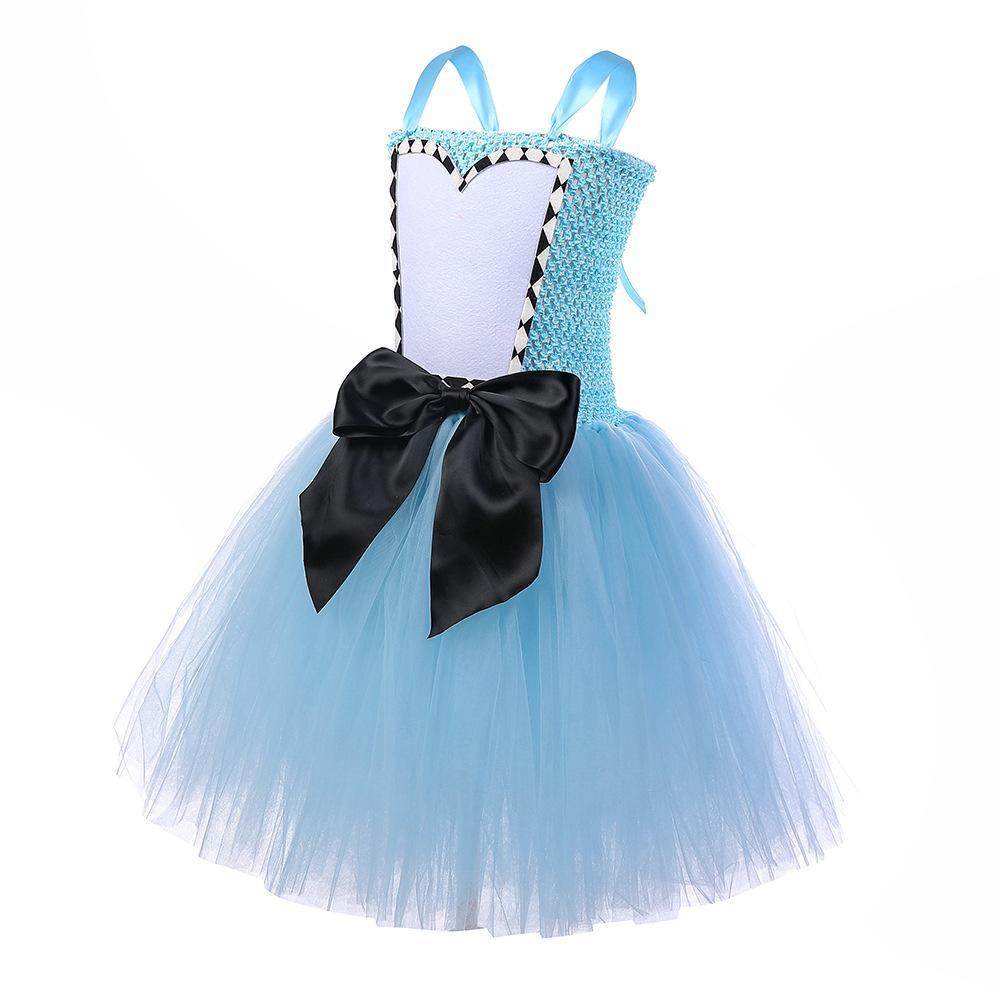Alice in Wonderland Alice Princess Costume Kids Girls Cosplay Party Tutu Dress Halloween - zzcosplay