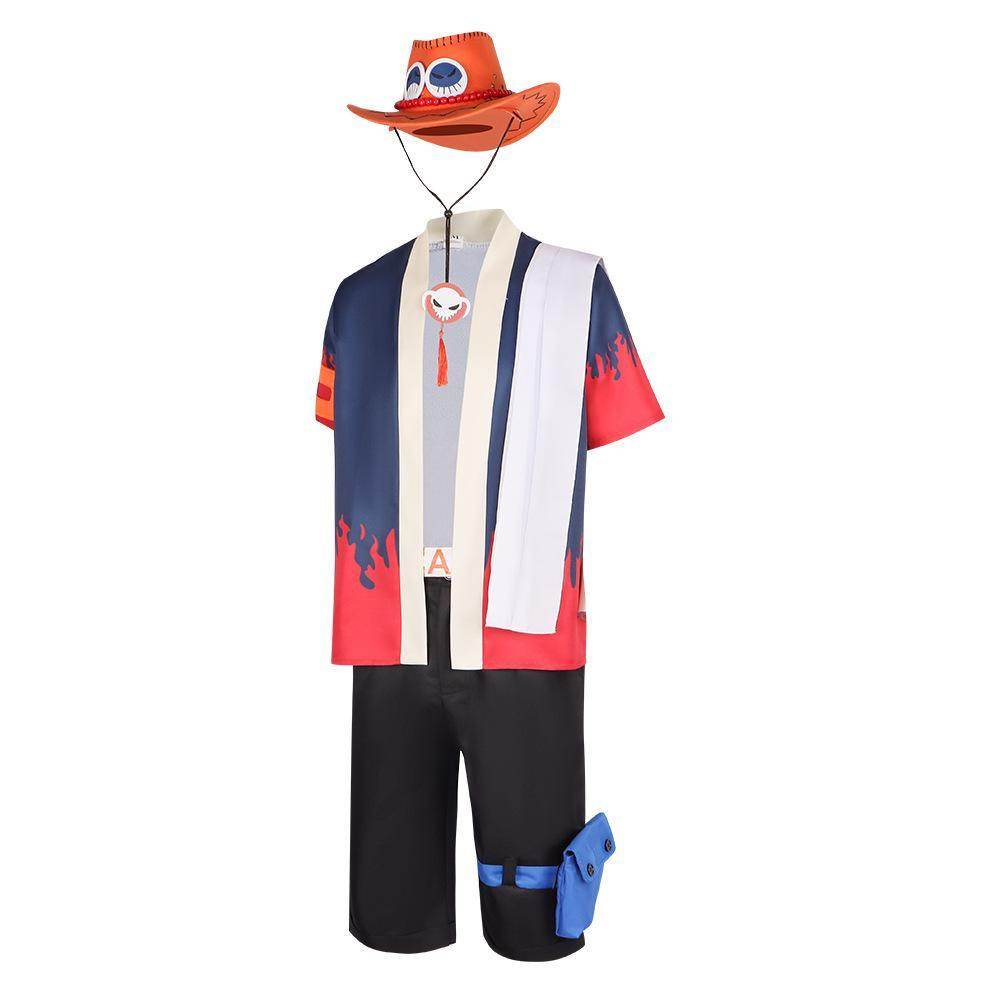 Animation costume Nautical King Fire Fist Ace full cosplay costume stage performance - zzcosplay