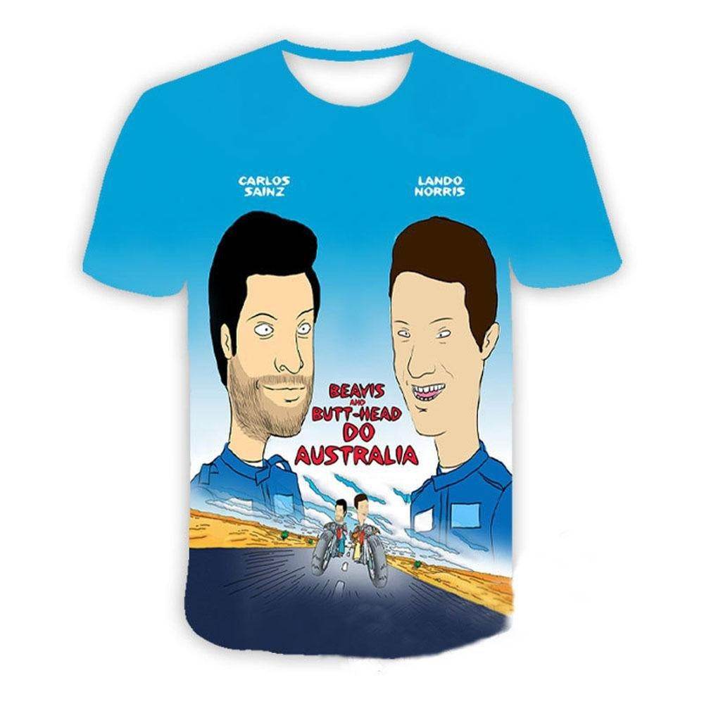 Beavis and butthead costumes round neck short sleeve men's 3D T-shirt - zzcosplay