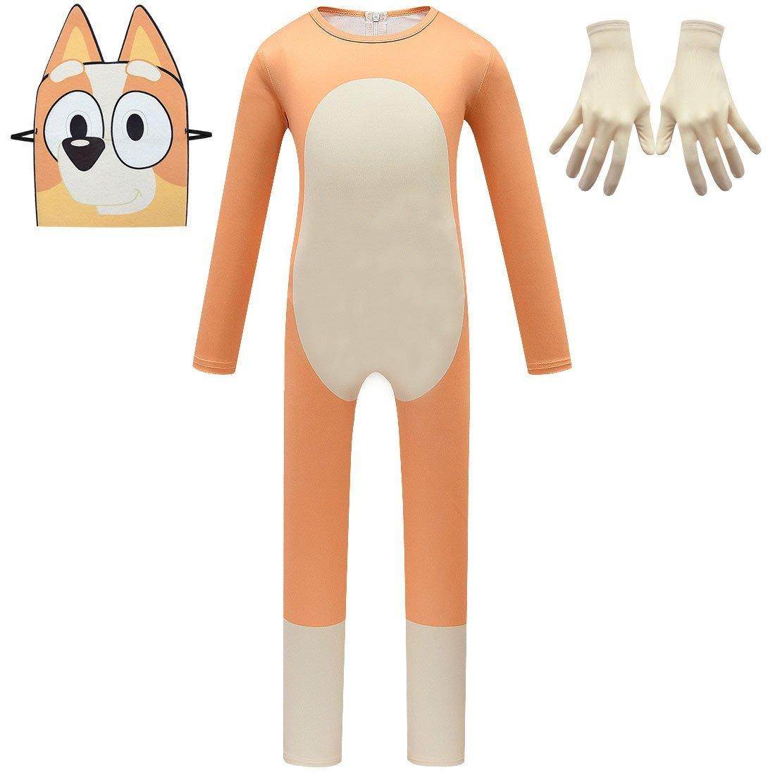 Boys Bluey Girls Bingo Dog Kids Halloween Cosplay Party jumpsuit Onesie Costume - zzcosplay