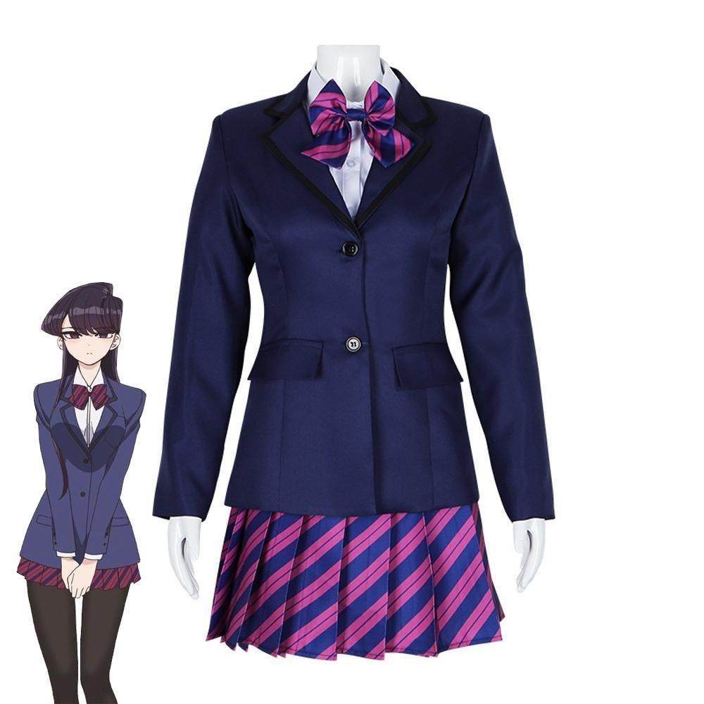 Can't Communicate Uniform Dress Cosplay Costume Skirt Outfit Anime Halloween Shirt Coat with Tie for Women - zzcosplay