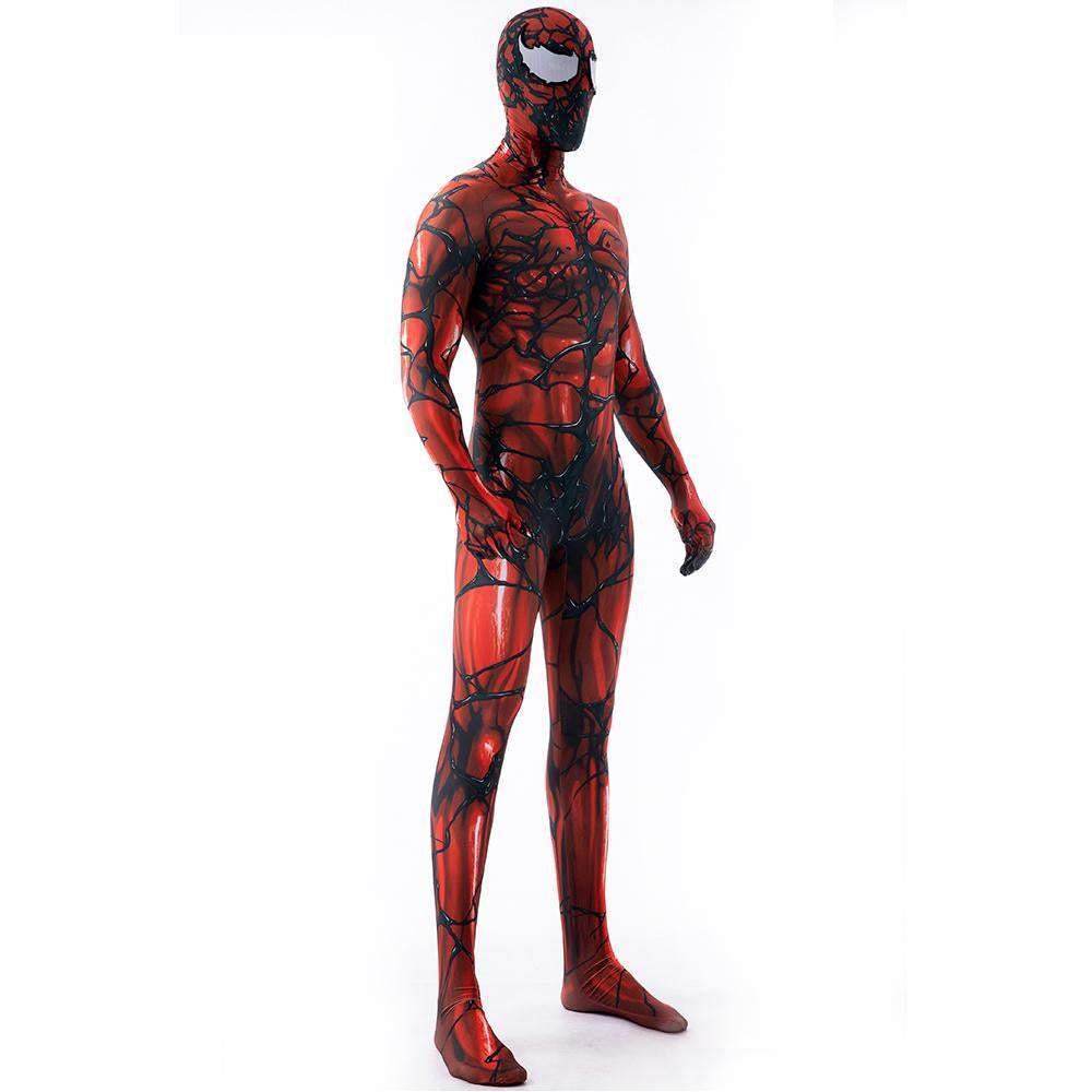 Carnage Red Rubies Venom Spider-Man Costume Cosplay Jumpsuit Superhero Bodysuit Halloween Suit Zentai For Adult Kids - zzcosplay