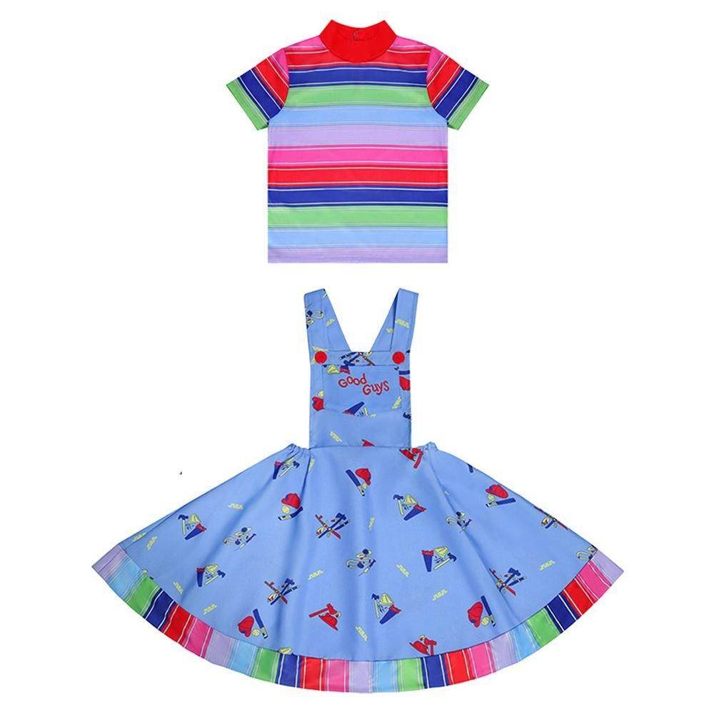 child's kids Chucky Costume Boy Jumpsuit Girls Dress stage Halloween - zzcosplay