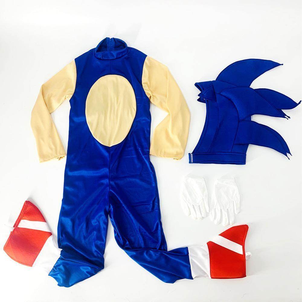 Deluxe Sonic The Hedgehog Costume Girl Game Character Cosplay Halloween Costume for Kids - zzcosplay