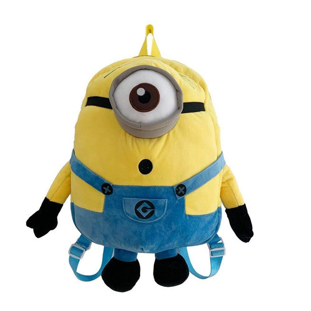 Despicable Me Minions Plush school bag large capacity student cartoon backpack - zzcosplay