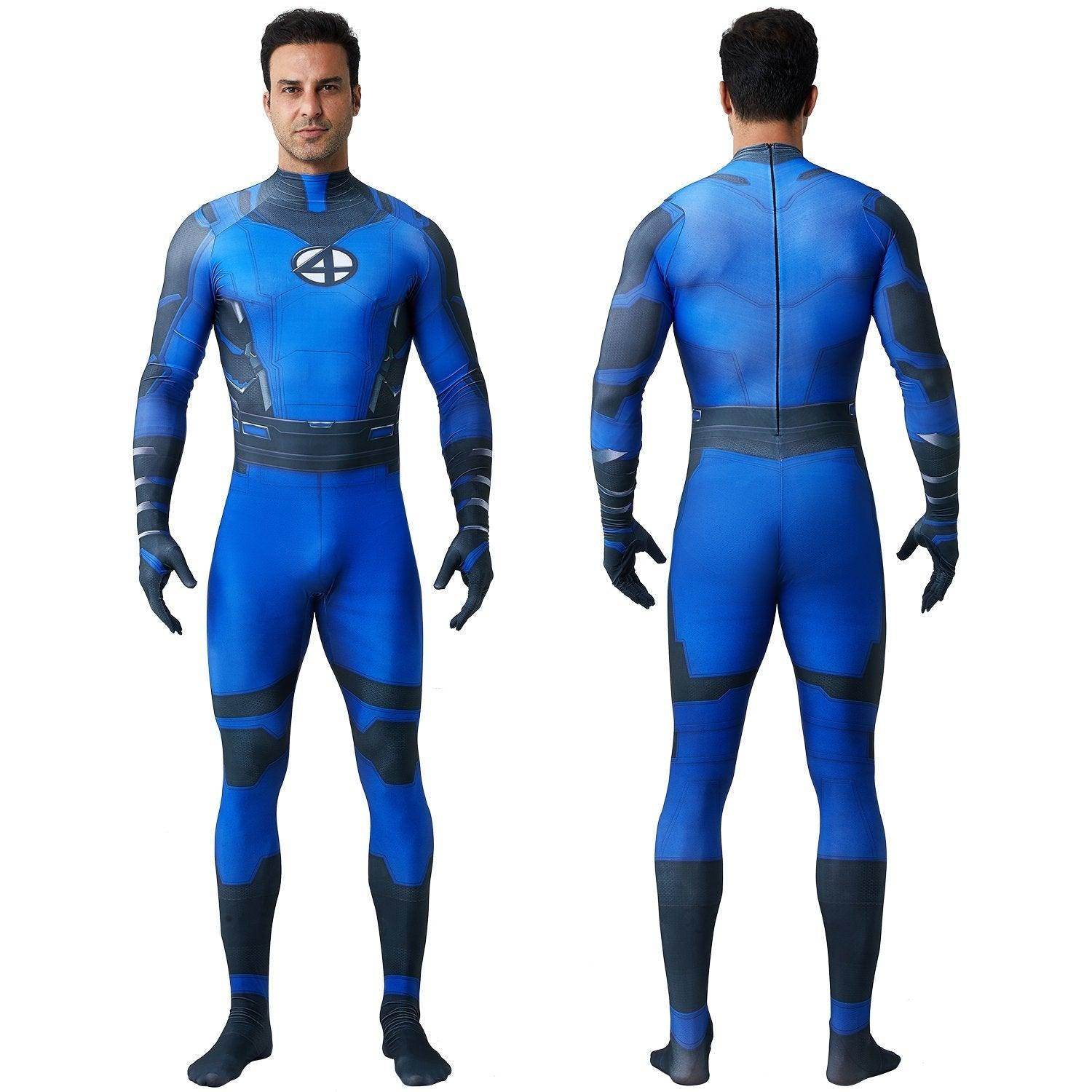 Fantastic Four Mr. Fantastic Reed Richards Cosplay Zentai Costume Suit for Adults and Kids - zzcosplay