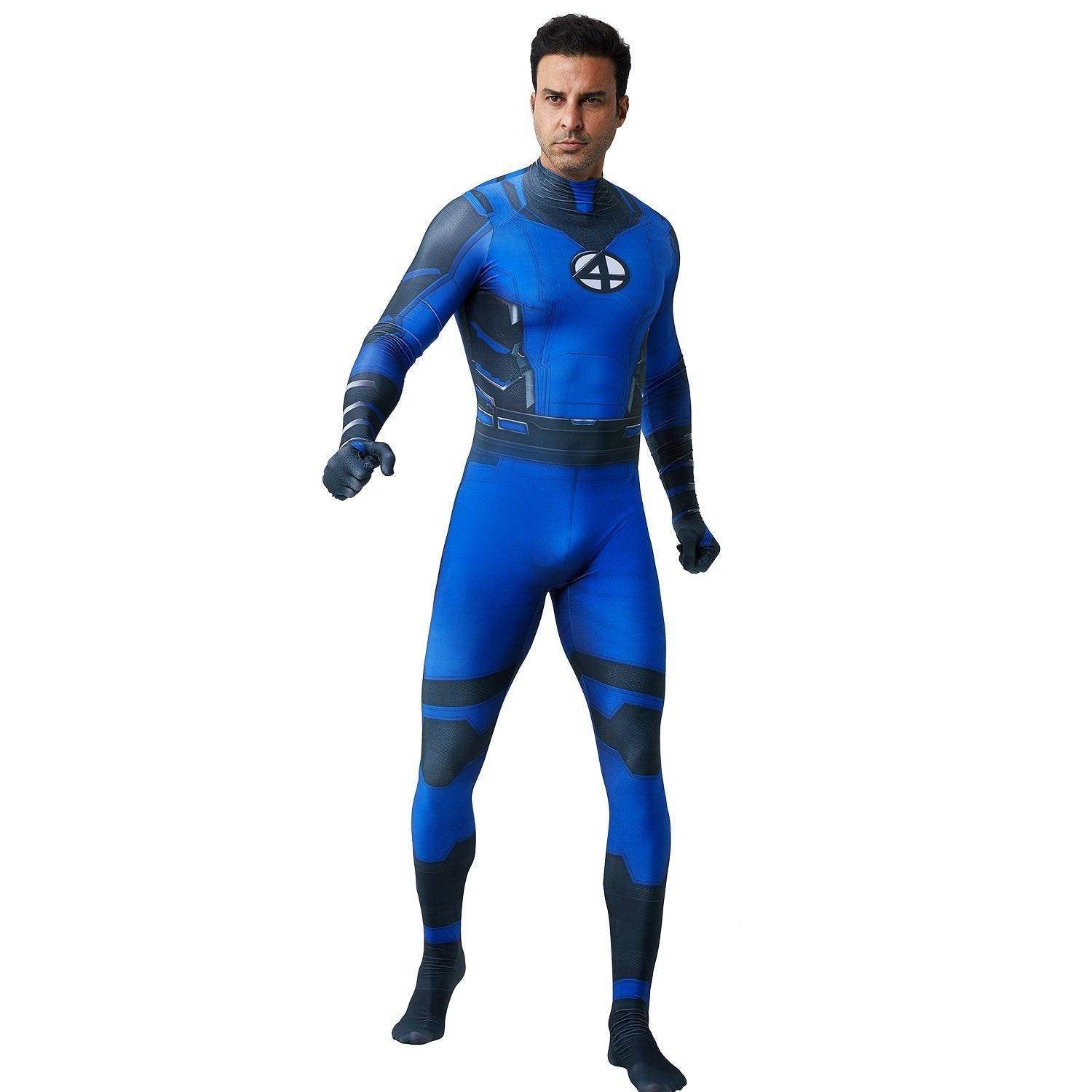 Fantastic Four Mr. Fantastic Reed Richards Cosplay Zentai Costume Suit for Adults and Kids - zzcosplay