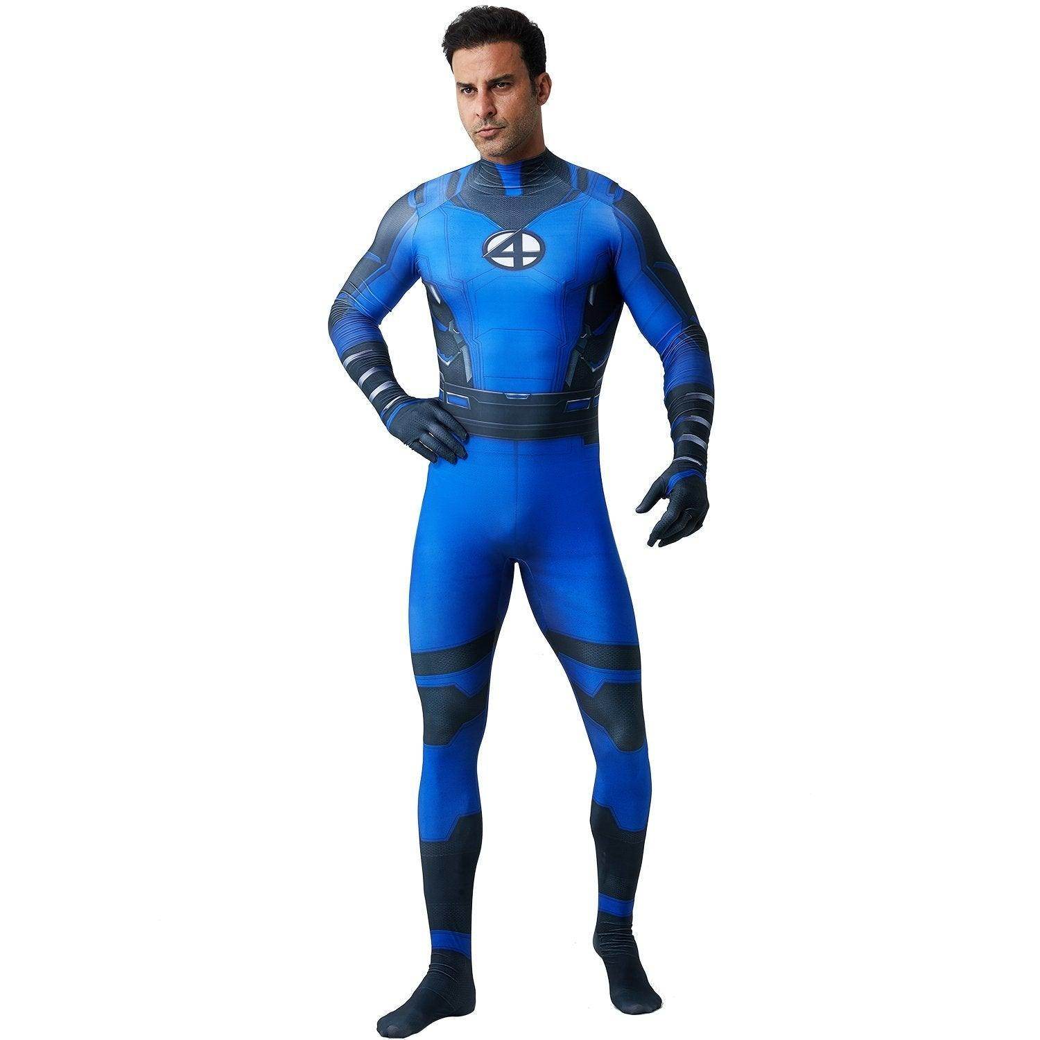 Fantastic Four Mr. Fantastic Reed Richards Cosplay Zentai Costume Suit for Adults and Kids - zzcosplay
