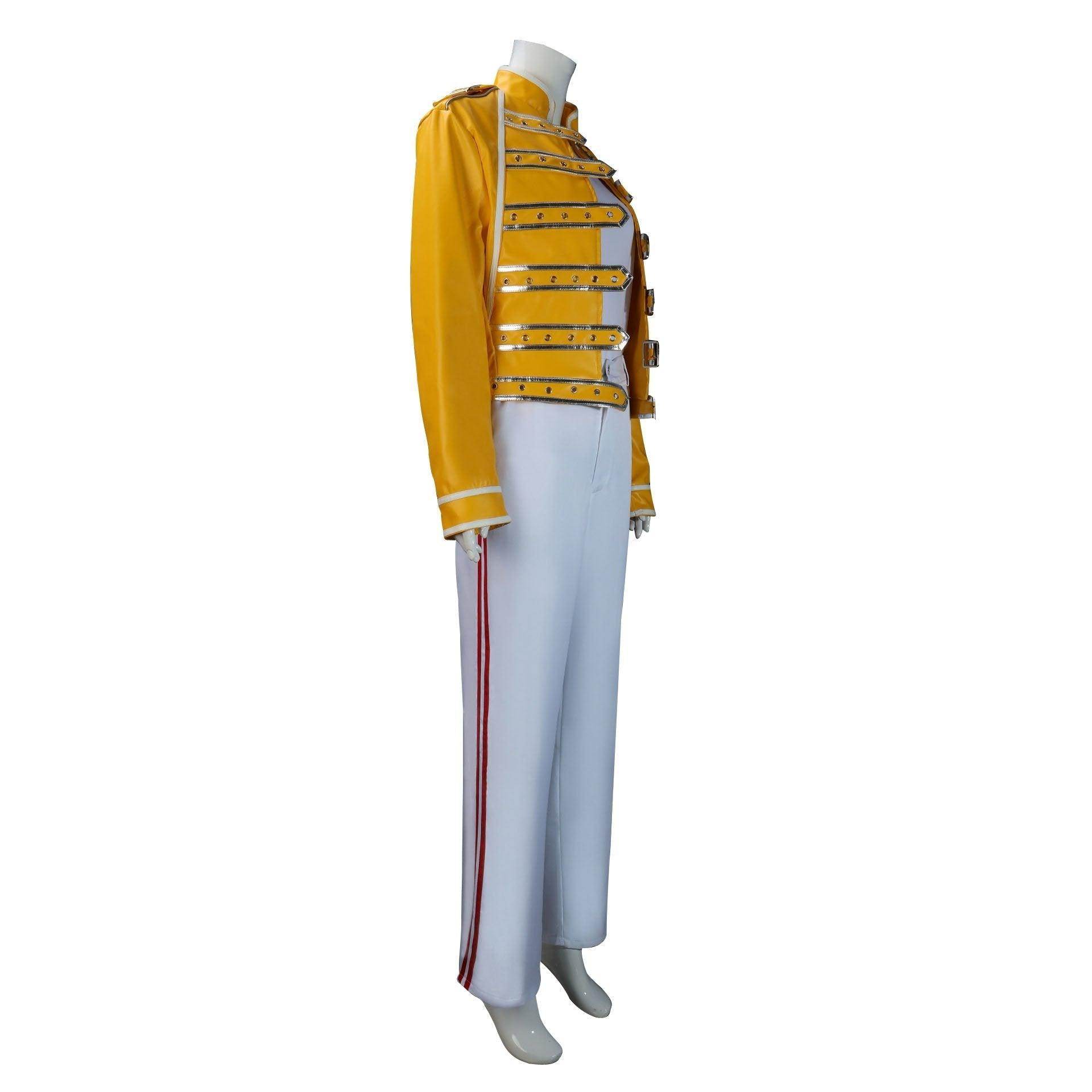 Freddie Mercury Cosplay Costume Queen's Lead Singer Outfit for Adults - zzcosplay