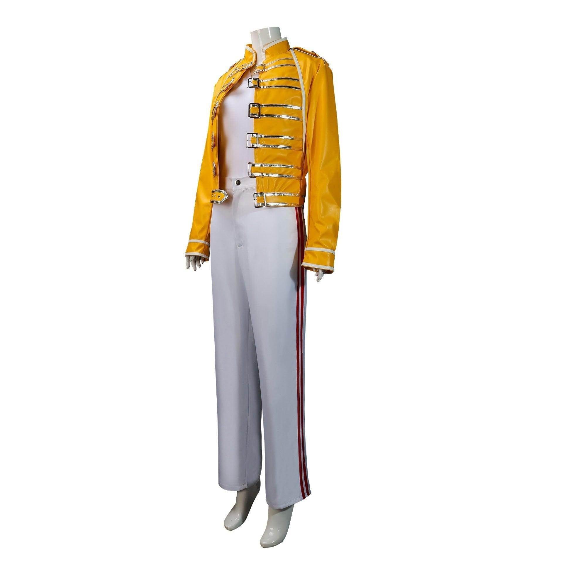 Freddie Mercury Cosplay Costume Queen's Lead Singer Outfit for Adults - zzcosplay
