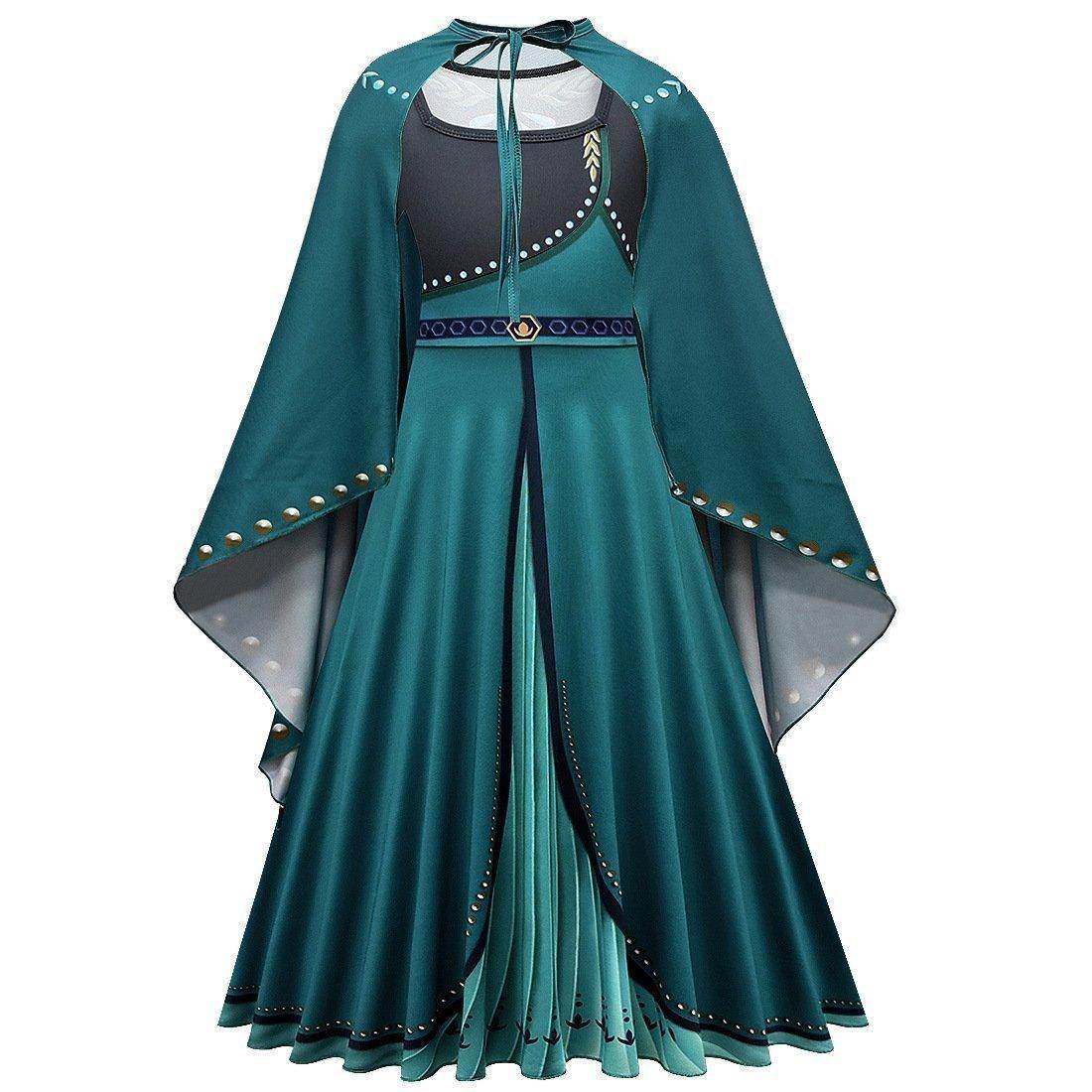 Frozen Girl Dresses Baby Kid Princess Anna Dress Snow Queen Cosplay Costume Party Dress - zzcosplay