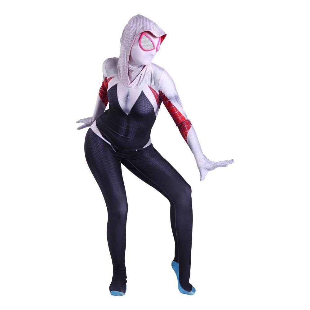 Gwen Stacy Spider-man Costume Costume Zentai Jumpsuit Bodysuit Adult Kids - zzcosplay
