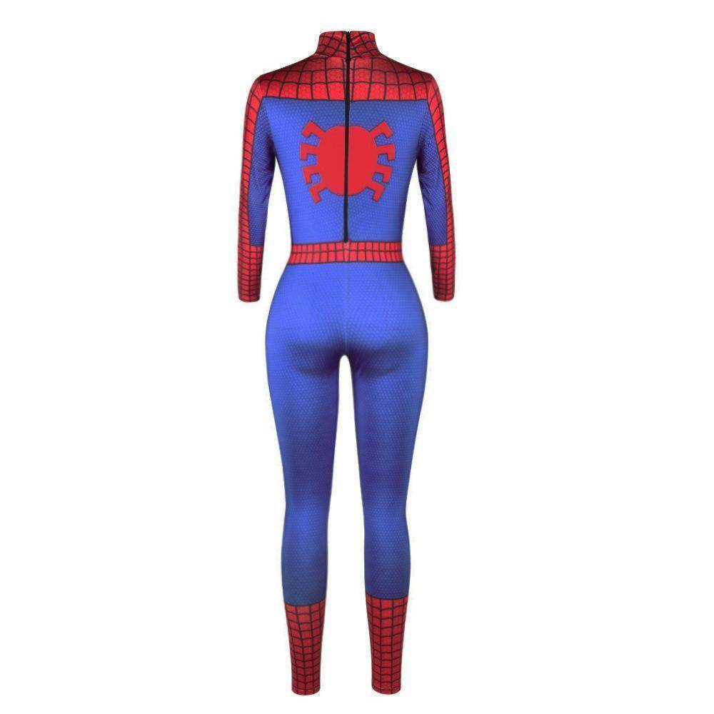 Halloween Peter B Parker Spider woman Digital Printed Bodycon Jumpsuit Costume - zzcosplay
