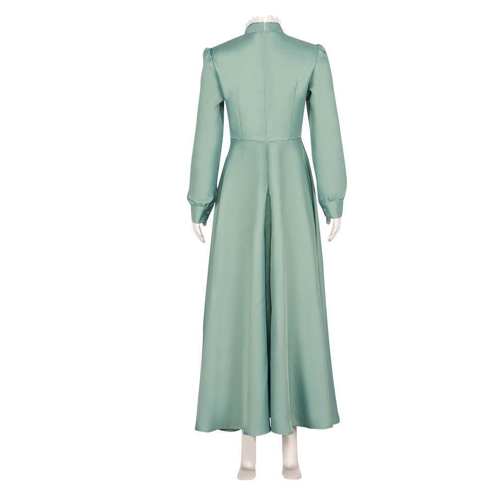 Howl's Moving Castle Green Maid Dress Halloween Carnival Suit Cosplay Costume - zzcosplay