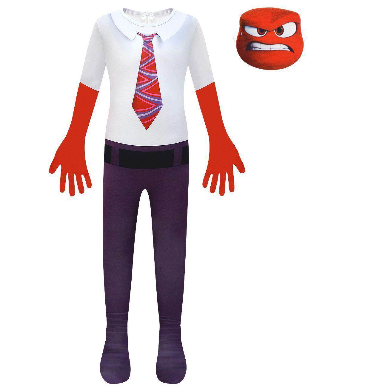 Inside Out Anger Cosplay Jumpsuit for Boys Kids' Zentai Costume - zzcosplay