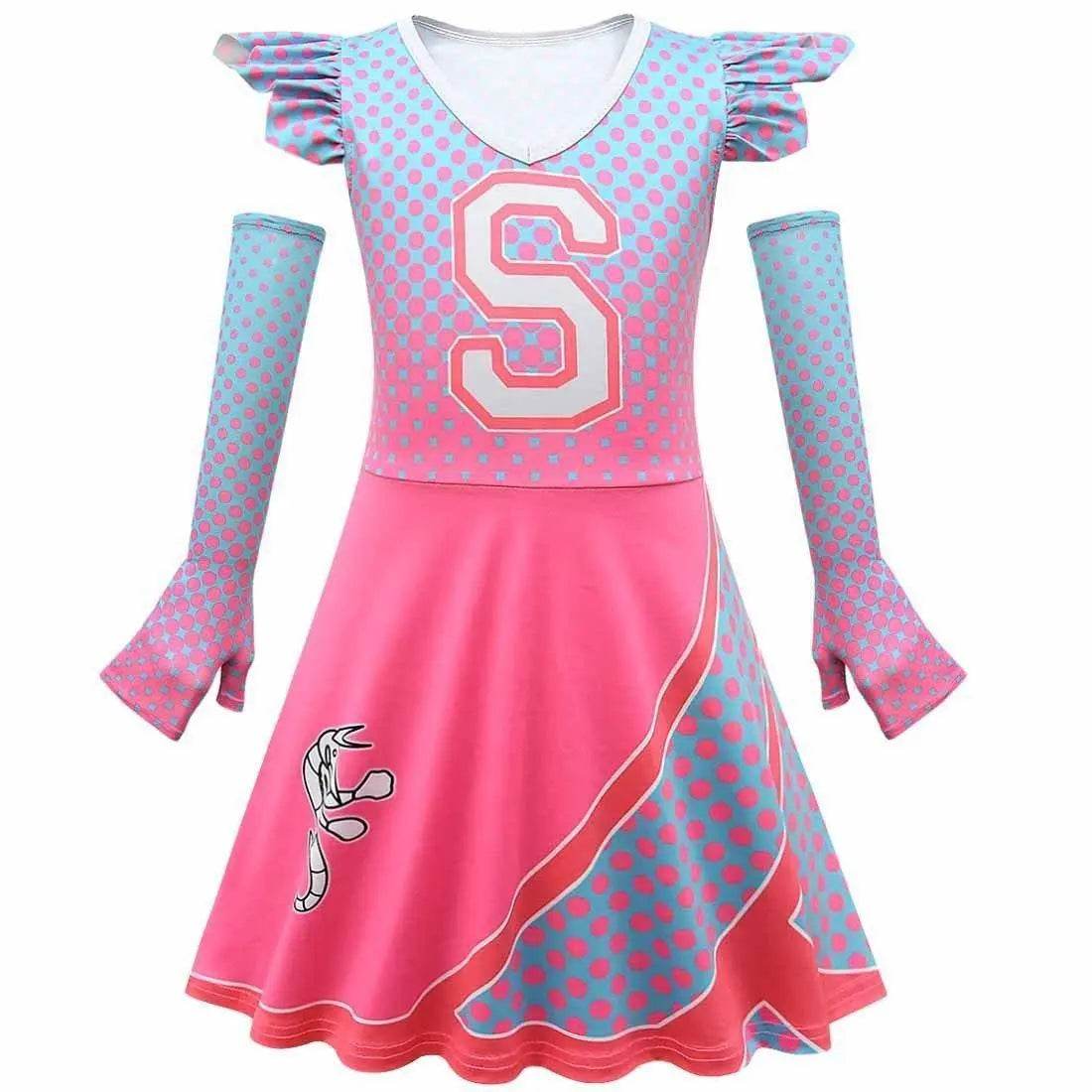 kids costume College Zombies 2 Cheerleader dress Costume Children's Dress - zzcosplay