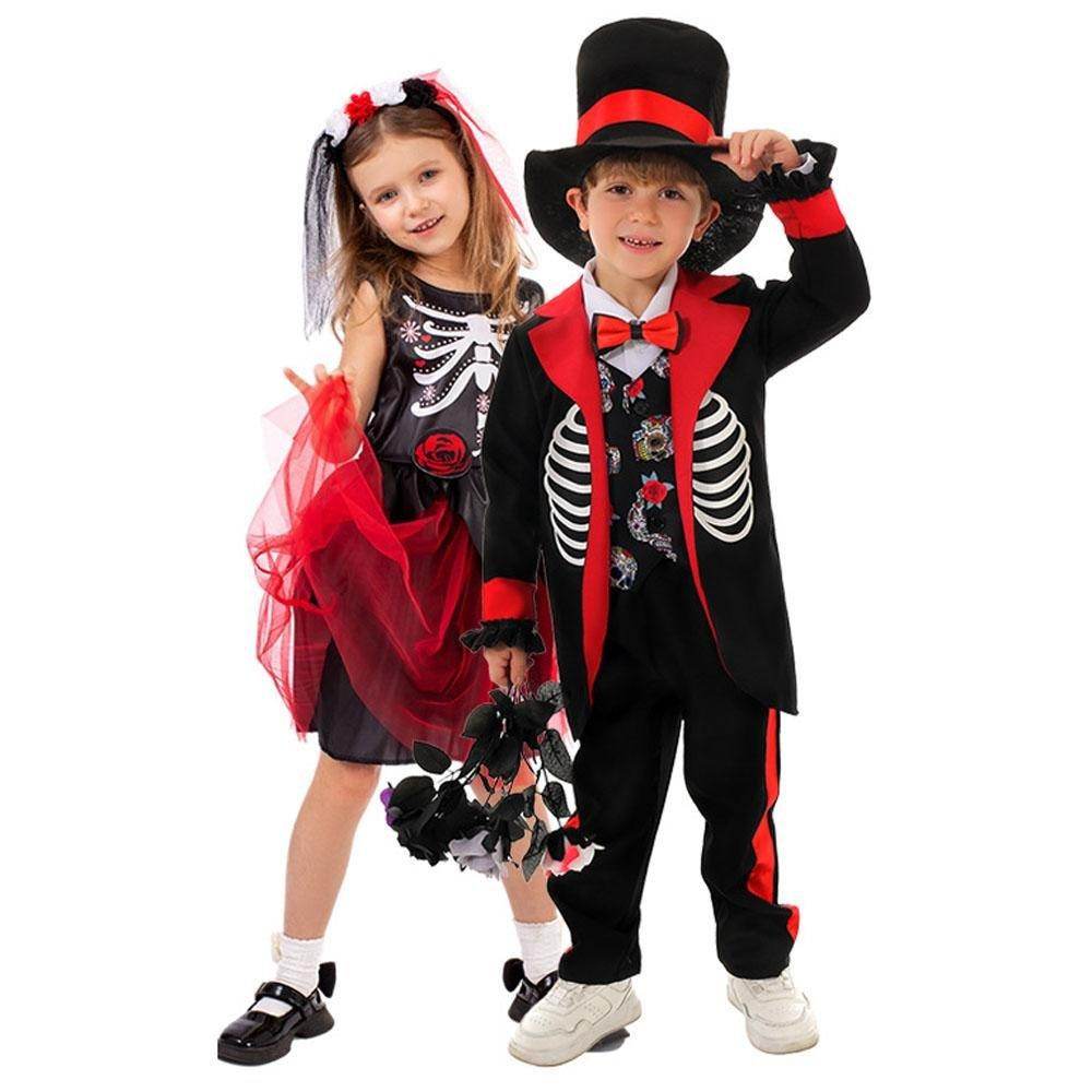 Kids' Day of the Dead Cosplay Costume Doomsday Revenant Halloween Party Outfit - zzcosplay