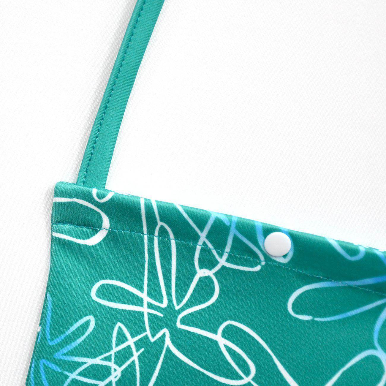 Kids' Inside Out Disgust Cosplay Costume Set Short Sleeve Pleated Dress with Bag - zzcosplay