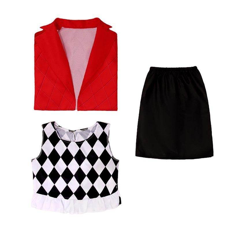 Kids Joker 2 Costume Double Delusion Role Playing Harley Quinn Cosplay Halloween - zzcosplay