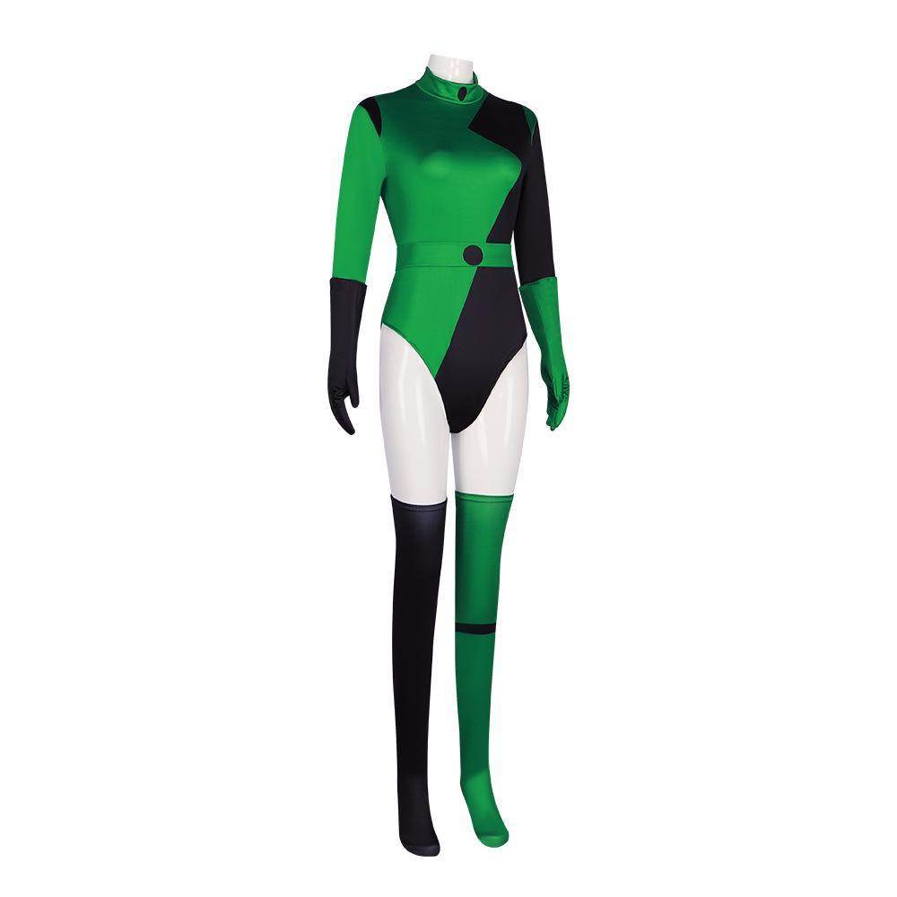 Kim Possible shego Costume Bodysuit Jumpsuit Swimsuit - zzcosplay