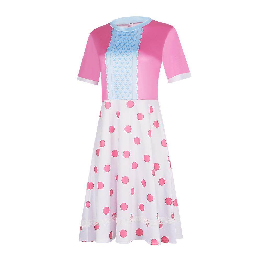 Little Bo Peep Toy Story Pink Dress Carnival Cosplay Costume For Adult - zzcosplay