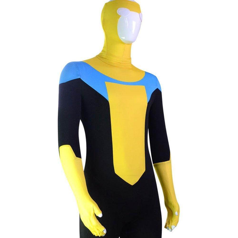 Mark Grayson Invincible Costume Bodysuit Zentai Hero Cloak Cosplay - zzcosplay