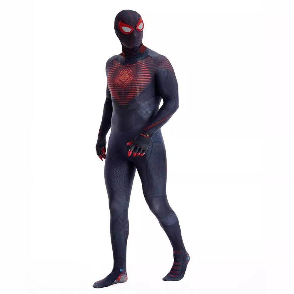 Miles Morales Spider Man PS5 Cosplay Suit Ultimate Costume for Kids and Adults - zzcosplay