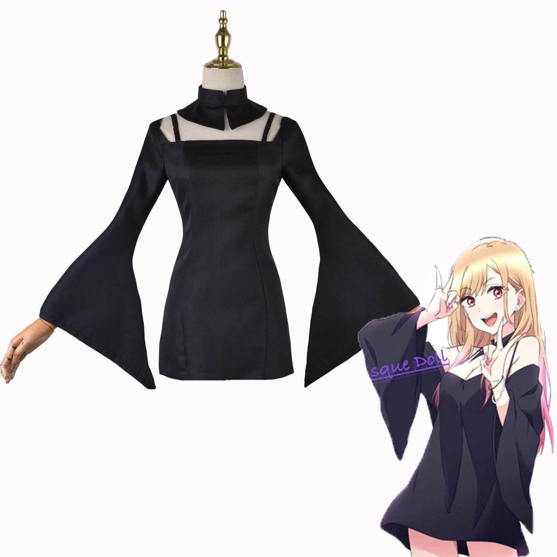 My Dress-Up Darling Marin Kitagawa Dress Cosplay Costume Halloween Black Outfits Dresses For Women - zzcosplay