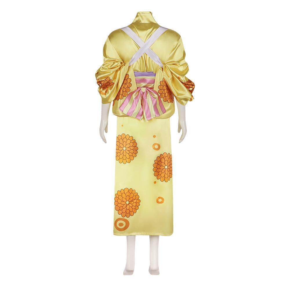 One Piece Kikunojo Anime Cosplay Costume Outfits Halloween Carnival Suit - zzcosplay