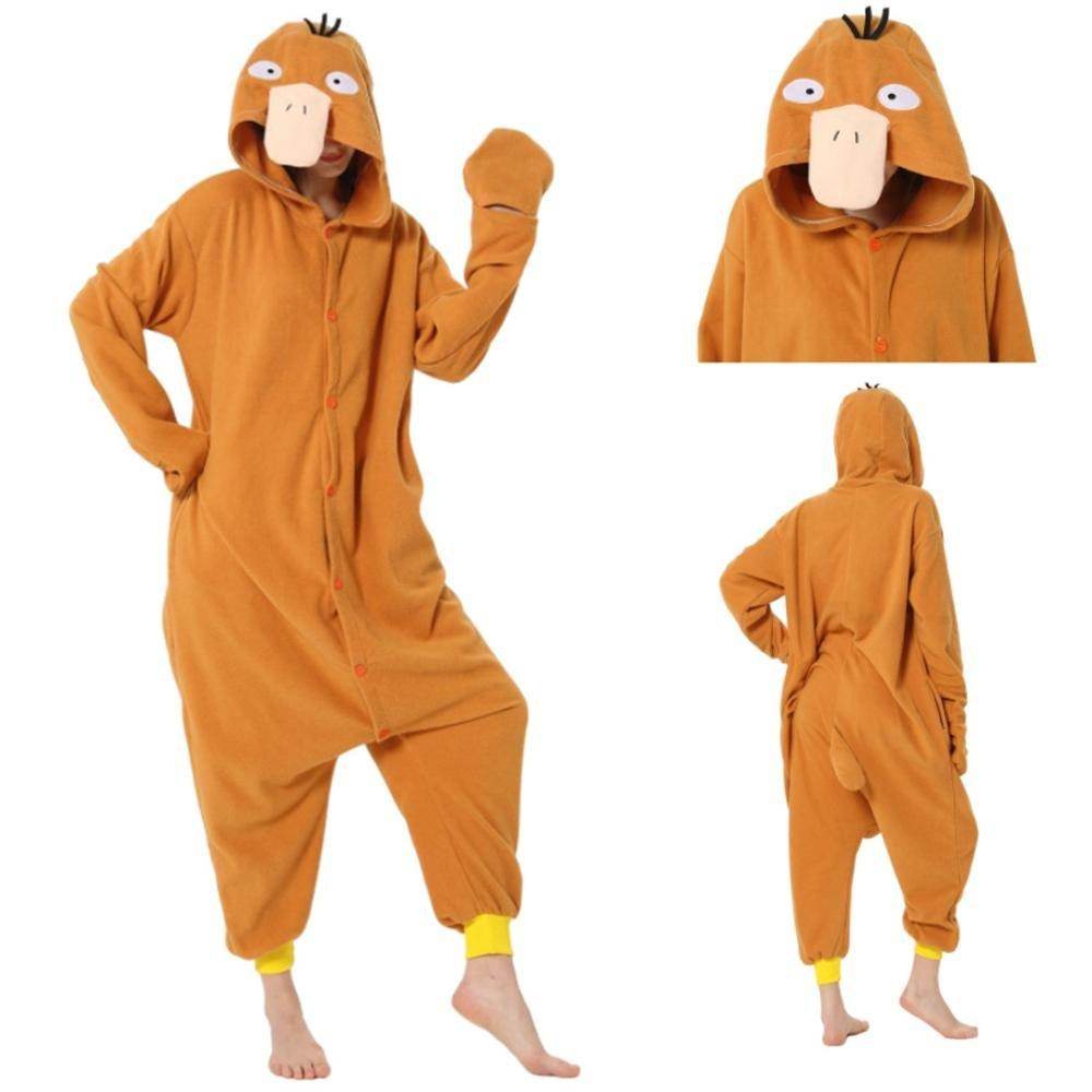 Psyduck Pokemon Kigurumi Onesies Pajamas Pyjamas Costume For Adult - zzcosplay