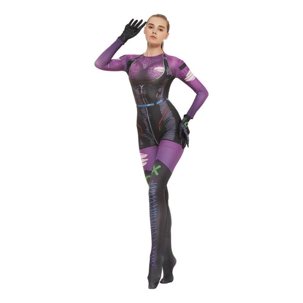 Punchline Alexis Kaye Cosplay Costume Joker's New Girlfriend Jumpsuit - zzcosplay