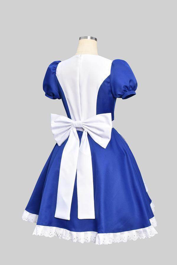 Returns Alice Cosplay Costume Maid Dress Halloween Carnival Blue Outfits Dresses For Women - zzcosplay